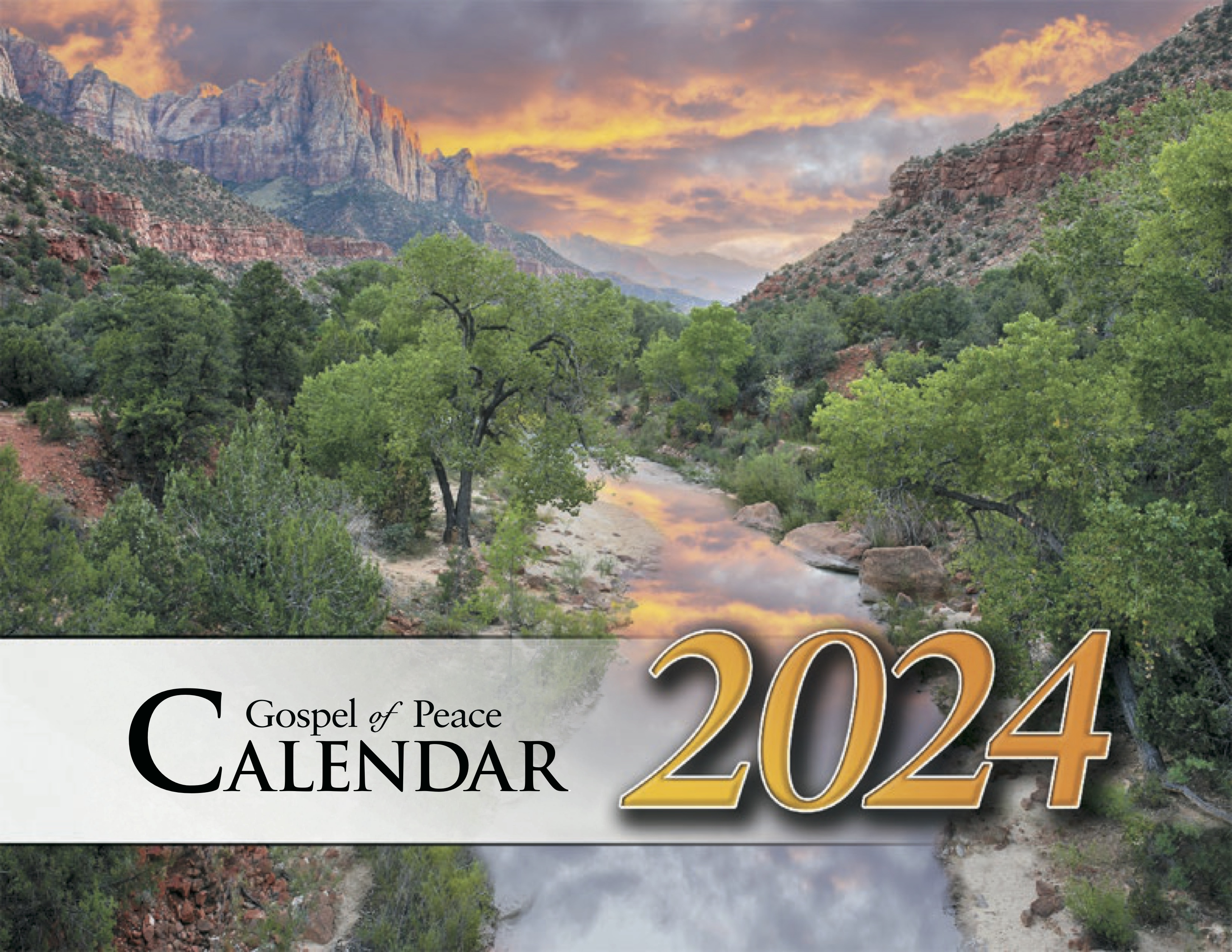 2024 Gospel of Peace Calendar *MONTHLY VERSES ONLY*